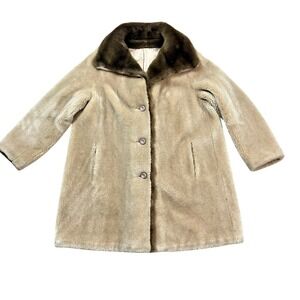 Sportowne New‎ York Ultra Seal Coat Size 14 Vintage Faux Fur Collar